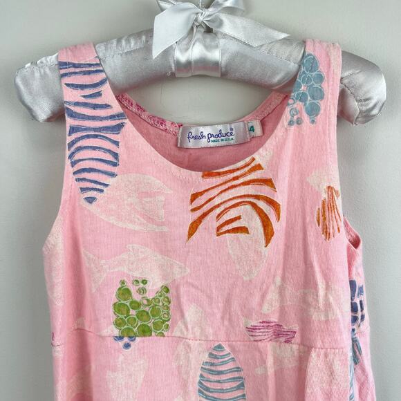 Vintage Fresh Produce Pink Fish Dress 4T USA - Picture 2 of 7